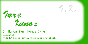 imre kunos business card